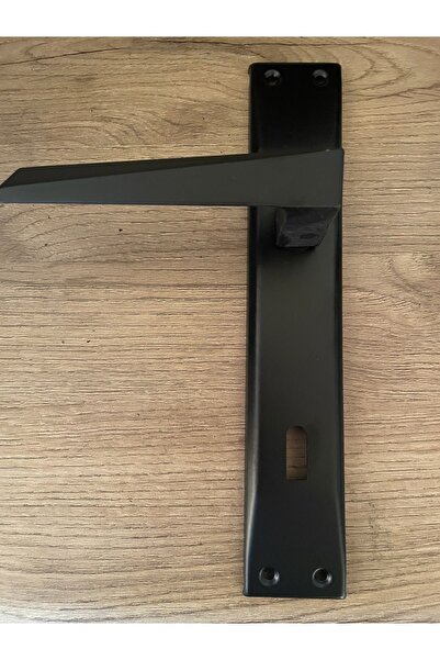 Nobel Penta Mirrored (Room) Door Handle Matte Black / Black Silent Door Lock 40mm / as a Set