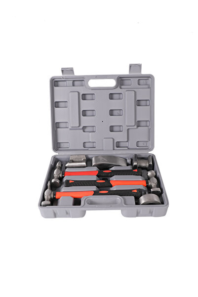 Lawazim Auto Body Hammer & Dolly Kit 7Pcs - Forged Steel Dent Repair Tools with Case