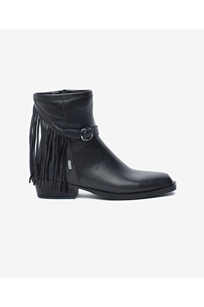 Greyder Kadın Siyah Hakiki Deri Topuklu Bot 5K2TB59336