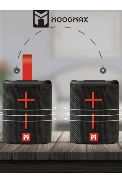 MOOGMAX 2-in-1 Bluetooth speaker with detachable parts. Speakers with powerful and very clear bass.