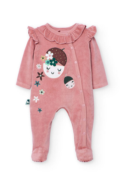 Boboli Baby Girl Flower Fruit Printed Jumpsuit