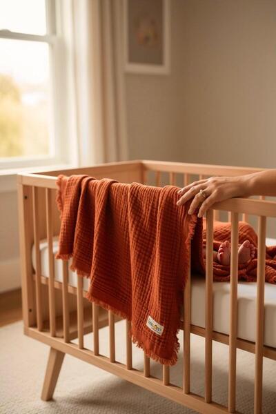 Limon's Baby Tile 100% Cotton 4-Layer Muslin Baby/Child Blanket 110X110