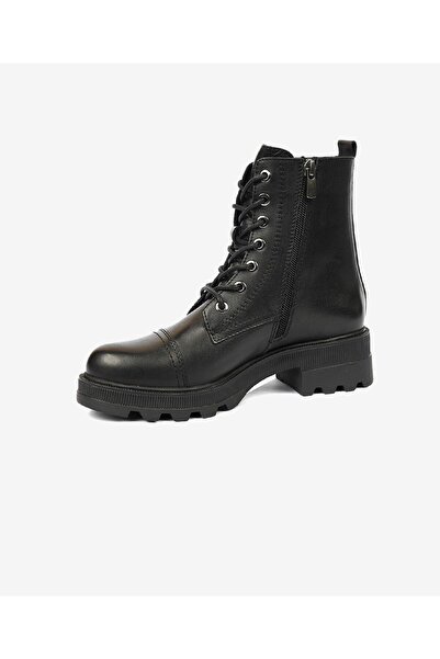 Greyder Kadın Siyah Hakiki Deri Military Bot 5K2UB57802