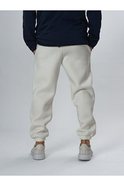 COCOPELLI επένδυση fleece Ανδρική αθλητική φόρμα Jogger Ecru COC2551