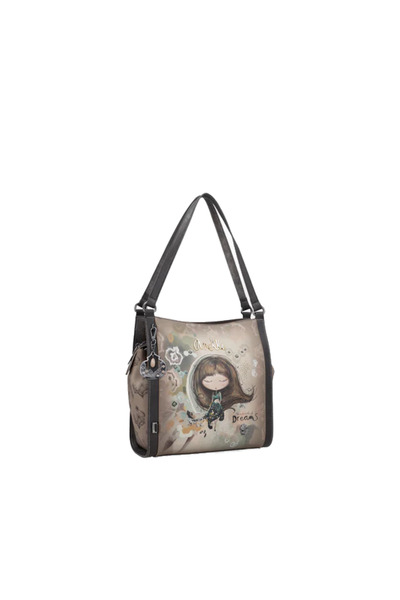 Anekke Large Tote Shoulder Bag with Two Long Handles and Three Compartments