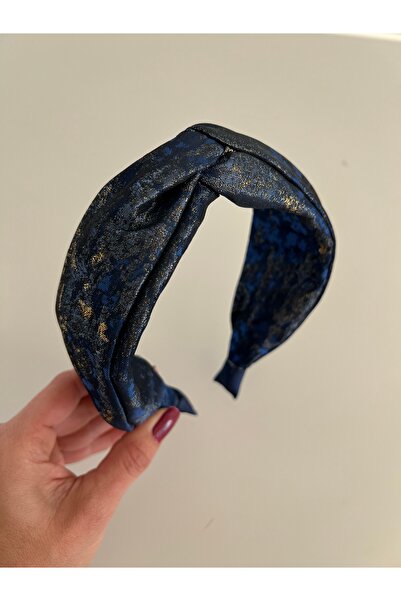 who knows ¿ Navy Blue Knotted Bandana Crown Women's Hair Accessory