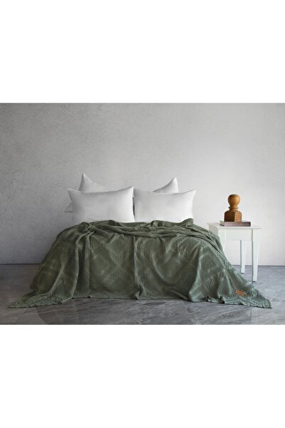 Dantela Carro Waffle Bedspread - Khaki