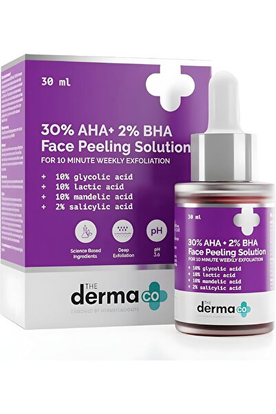 The Derma Co محلول تقشير الوجه 30% AHA + 2% BHA، للجنسين، 30 مل
