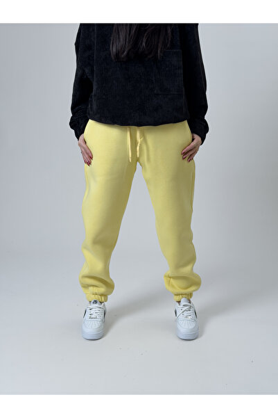 COCOPELLI Fleece-Lined Yellow Women's Jogger Tracksuit Coc2542
