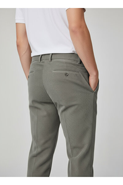 SAĞDIÇ Men's L Stretch Fabric Velvet Pantalon with Fleece Inside