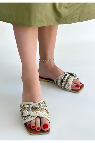 Kanonik Education Revin Beige Skin Slippers