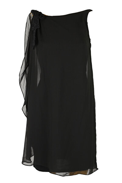 Naf Naf Felicity Black Dress - XS, Black, 100% Polyester