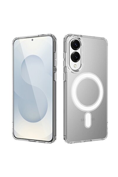 SKYDDAR INNOVATION Case for Samsung Galaxy S25 Edge, MagSafe Pro silicone, sticker set, Transparent