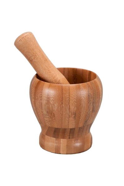 Gemma Bamboo mortar and pestle,