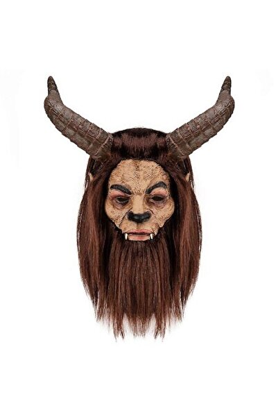 Zherqon Mască de Halloween Creatură Sălbatică – Mască Realistă din Latex pentru Cap Complet, Cosplay, Carnaval, Bal Mascat, Mărime Universală