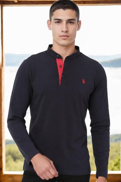 Dewberry V4009 Men's Sweatshirt-Dark Blue-1