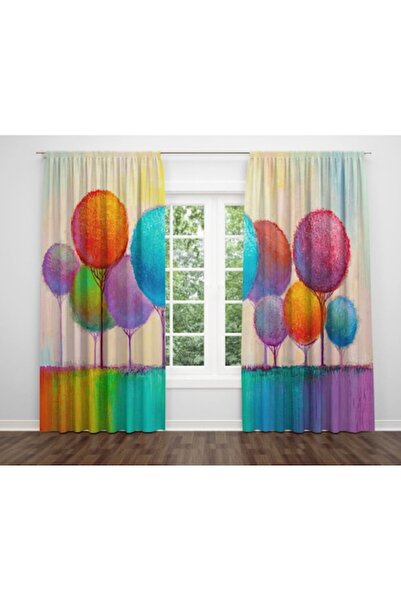Ambiental Printed Curtains 280×240 Model "Rainbow Tree"