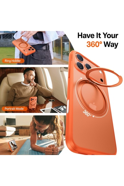 SKYDDAR INNOVATION Θήκη συμβατή με iPhone 17 Pro Max, Ostand Pro MagSafe, Πορτοκαλί