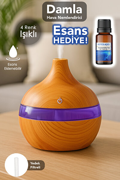 mimtec Damla Hava Nemlendirici - 300 ml Işıklı Buhar Makinesi Aroma Difüzörü ...