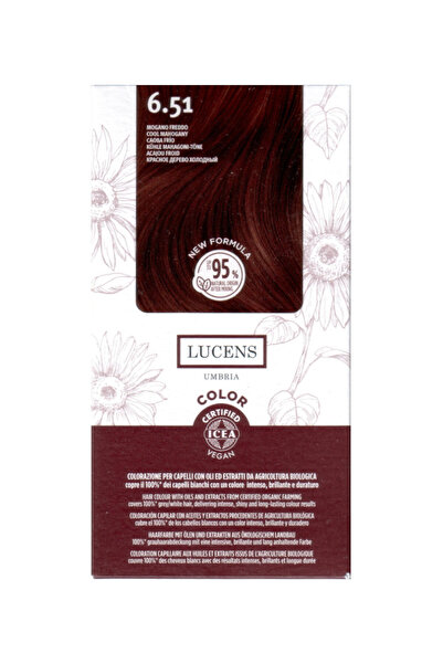 Lucens Umbria Ammonia-free hair dye Cool Mahogany Red 6.51