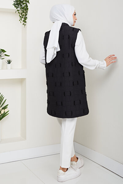 Pamuk Butik Women's Fringed Wear and Go Quilted Vest