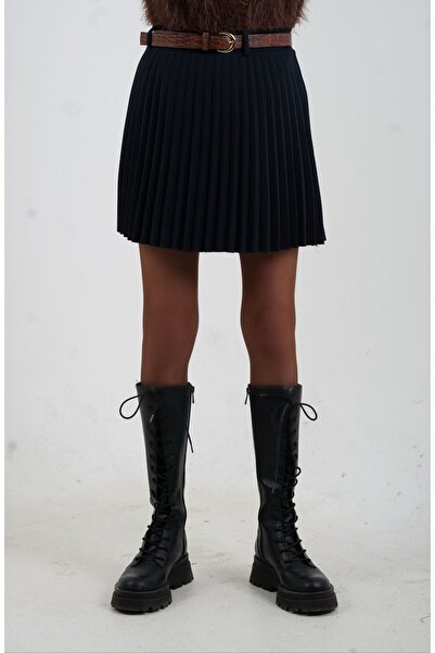 Zelish My Sister Синя міні-спідниця з поясом, підкладкою та плісированою спідницею