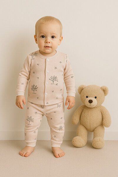 greenmoss 100% Cotton Tree Patterned Baby Pajama Set