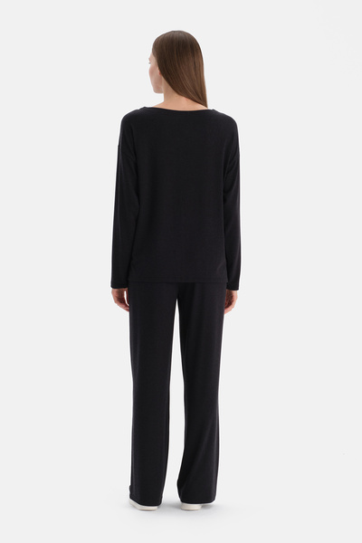 Dagi Anthracite Wide Leg Soft Touch Trousers