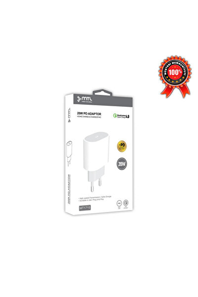 MTL 20W PD Hızlı Şarj Adaptörü Başlığı - Type-C Çıkışlı Power Delivery / QC 4...