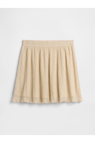 GAP Kız Çocuk Altın Sarısı Pull-On Shine Etek