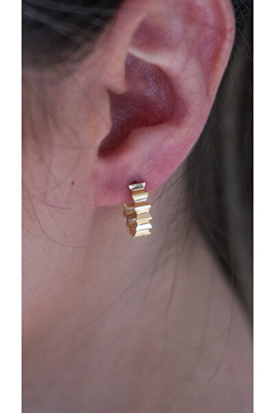 ŞABAN KILIÇ ALTIN&PIRLANTA Tırtıklı Halka Küpe