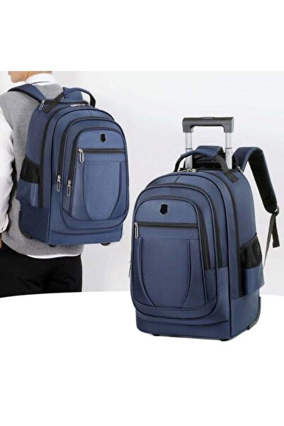 Generic Rolling Travel Backpack with Retractable Handle – 18 Inch Wheeled Laptop Bag