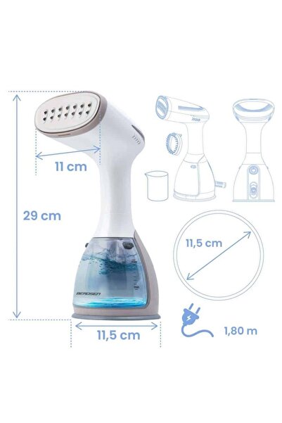 Berdsen Vertical steam iron, powerful steam jet of 32 g/min, 280 ml container, attachment ...