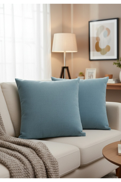 Markaev Natural Textured Cotton Throw Pillow Cover Set of 2