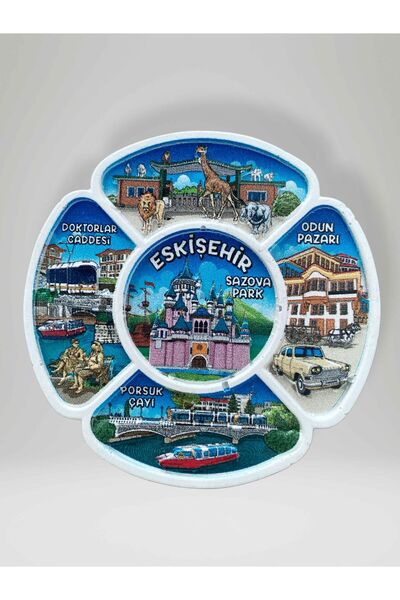 Mundy ESKİŞEHİR Temalı Kabartma Polyester Magnet Buzdolabı Süsü (kod:965) 7 c...