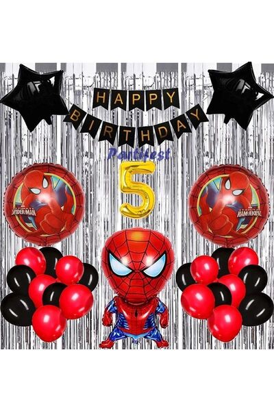 Parti Station Spider-Man Balloon Set Balloon Foil Set Concept Birthday Set 5 ...