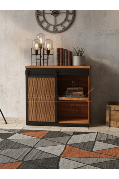 raweyn GENUS DOĞAL AHŞAP SÜRGÜLÜ KONSOL 80cm