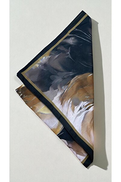 Lavena scarfs Aura Series Floral Pattern Cotton Digital Soft Shawl - Chestnut