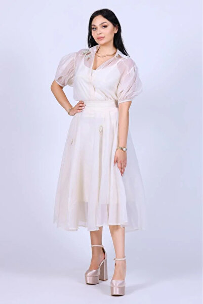 TREASUREISLAND Chiffon blouse and short skirt set