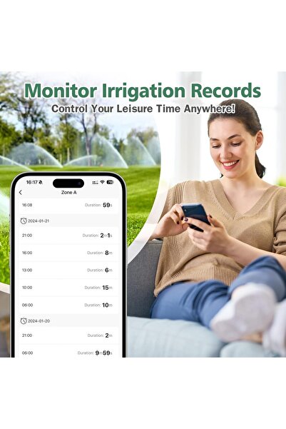 SOGUYI Smart Irrigation Controller WiFi/Bluetooth – 12 programs, app control, Android/iOS