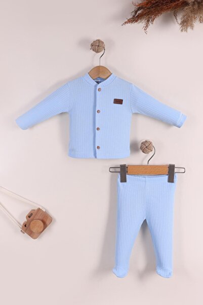 kidello طقم أطفال أزرق للبنات والأولاد للجنسين لحديثي الولادة من عمر 0-3 أشهر...