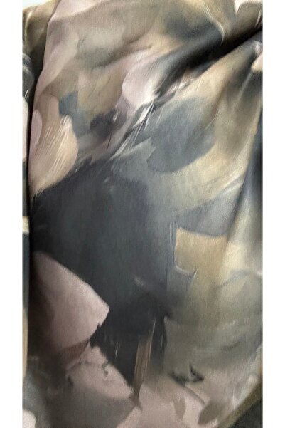 Lavena scarfs Aura Series Floral Pattern Cotton Digital Soft Shawl - Dark Brown