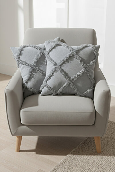 Markaev Diamond Modern Woven Throw Pillow Cover Set of 2