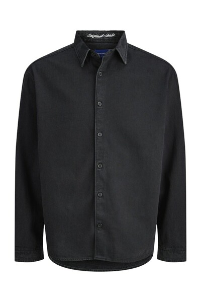Jack & Jones Men's Black Jornorrebro Denim Shirt Ls Sn Jean Shirt 12282775-Blackdeni