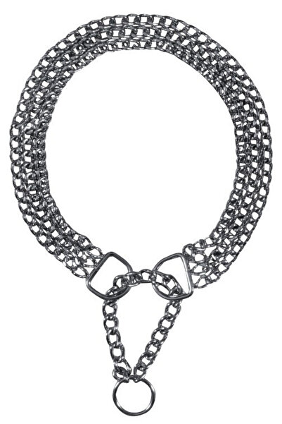 Trixie Three-row Chain Collar, Semi-choke, L-XL (55 cm / 2.5 mm)
