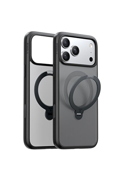 SKYDDAR INNOVATION Carcasă pentru iPhone 17 Pro Max, Ostand Spin MagSafe, Neagră