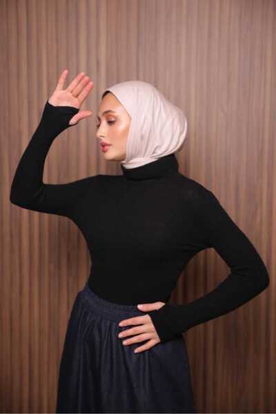 butik hira Women's Bodysuit with Finger Detail and Finger Loops