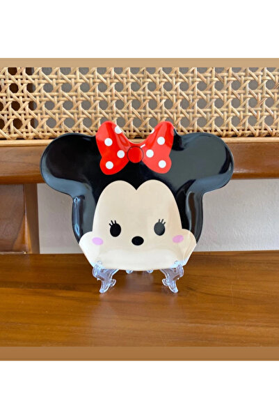 synshop Minnie Mouse Mickey Kahvaltı Servis Yemek Tatlı Meyve Tabağı Tabak 12 cm Mika Bebek Çocuk Yetişkin