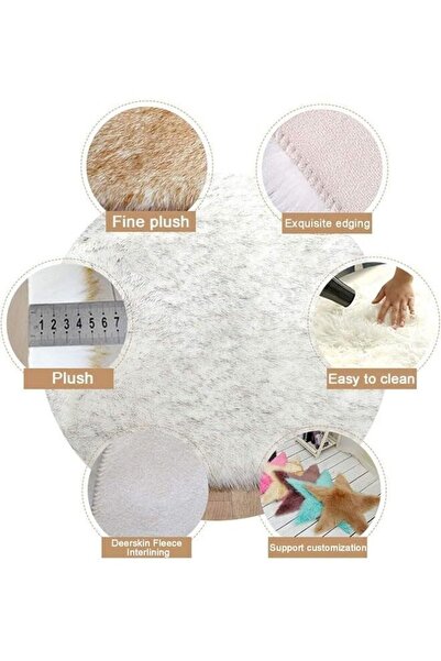 KEKE Modern Fluffy Long Pile Area, Super Soft for Living Room, Bedroom, or Kitchen 150*180 Cm