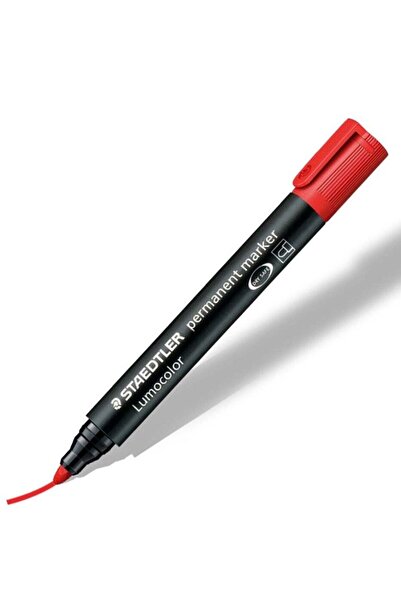 Staedtler 352 Lumocolor Permanent Marker - 2mm Bullet Tip - Red (Pack of 10)